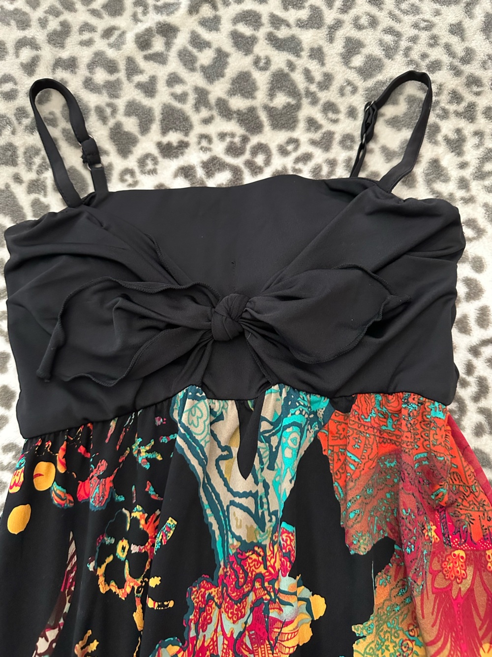I jeans by Buffalo Floral Knot Maxi Sundress with Pockets Black Size Medium - Picture 9 of 17